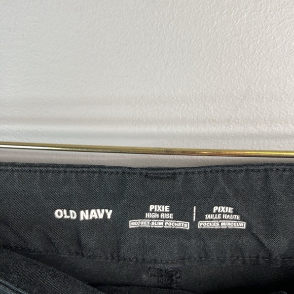 Old Navy High Waisted Pixie Ankle Skinny Pants Black Jack Hidden Slim Pockets 6 - Picture 7 of 10